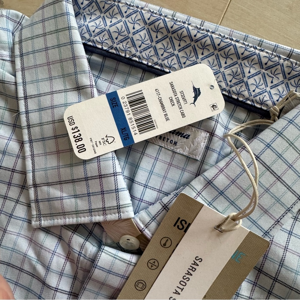 NWT Tommy Bahama Button done sz XL - Picture 4 of 4